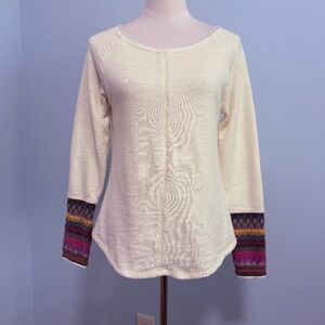 Dylan‎ Anthropologie Long Sleeve Ivory Top Size S